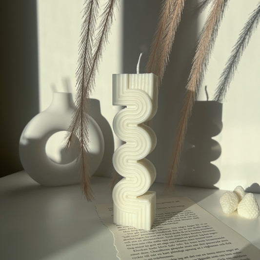 Sculptural Pillar Candle